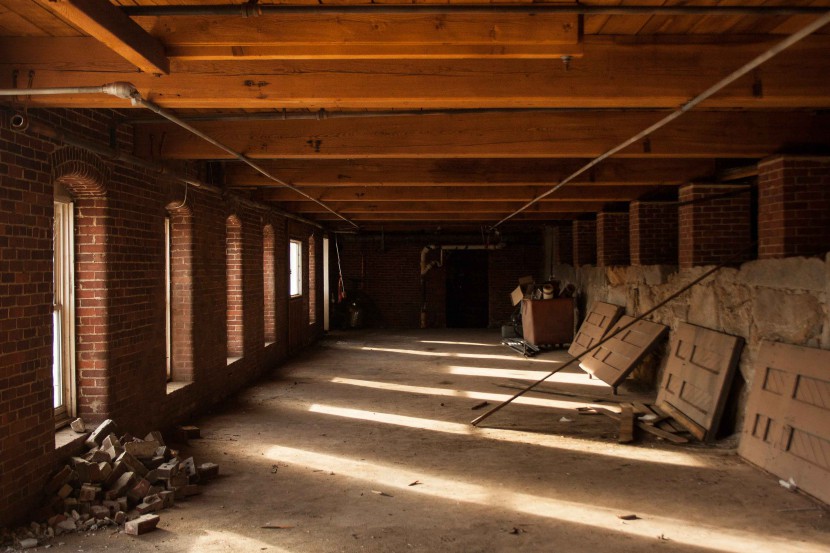 Mill Number 12 Annex in Manchester, New Hampshire, where Longleaf Lumber reclaimed maple flooring and Heart Pine beams.