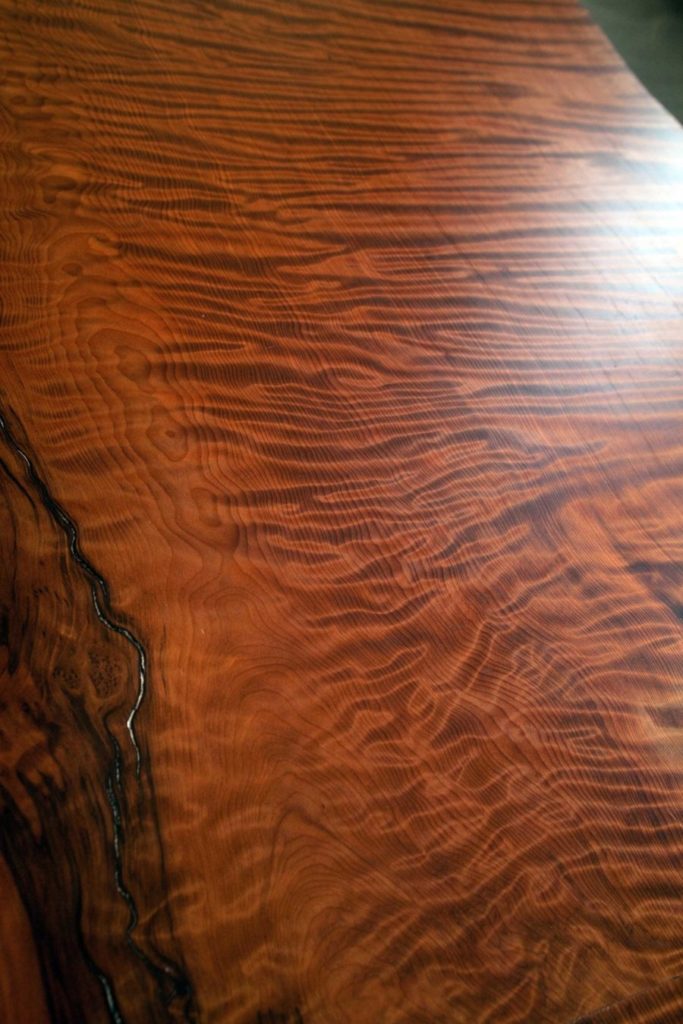 Salvaged Redwood Slab Table ~ Cambridge, Massachusetts Private Residence