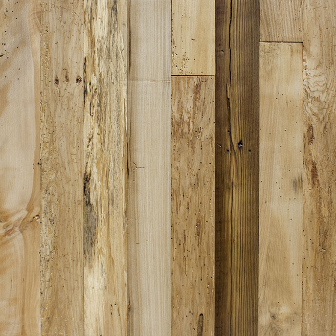 Forest Blend Mixed Hardwoods Bright Reclaimed Paneling