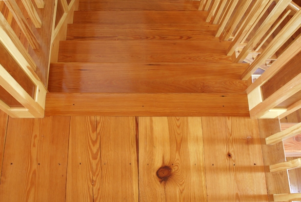 Reclaimed #2 Flatsawn Heart Pine Stair Treads ~ New Hampshire