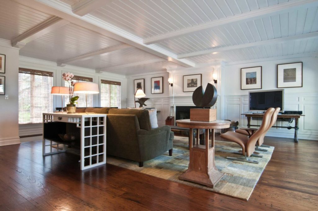 Reclaimed American Chestnut Flooring ~ Private Residence, Cold Spring Harbor, New York