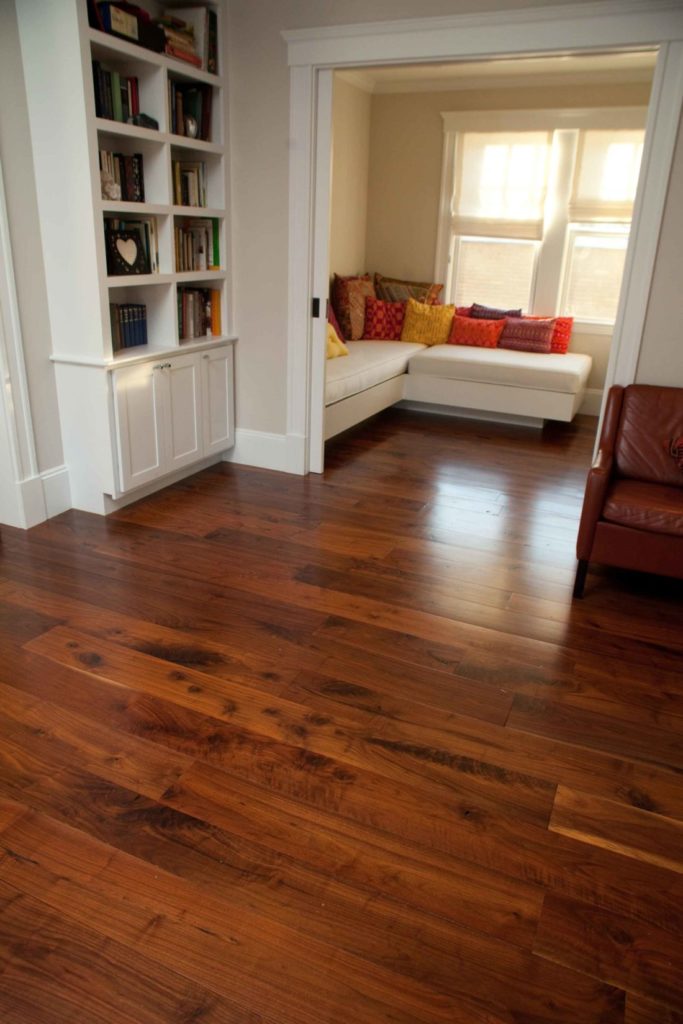 Reclaimed Walnut Flooring ~ Cambridge, Massachusetts Private Residence