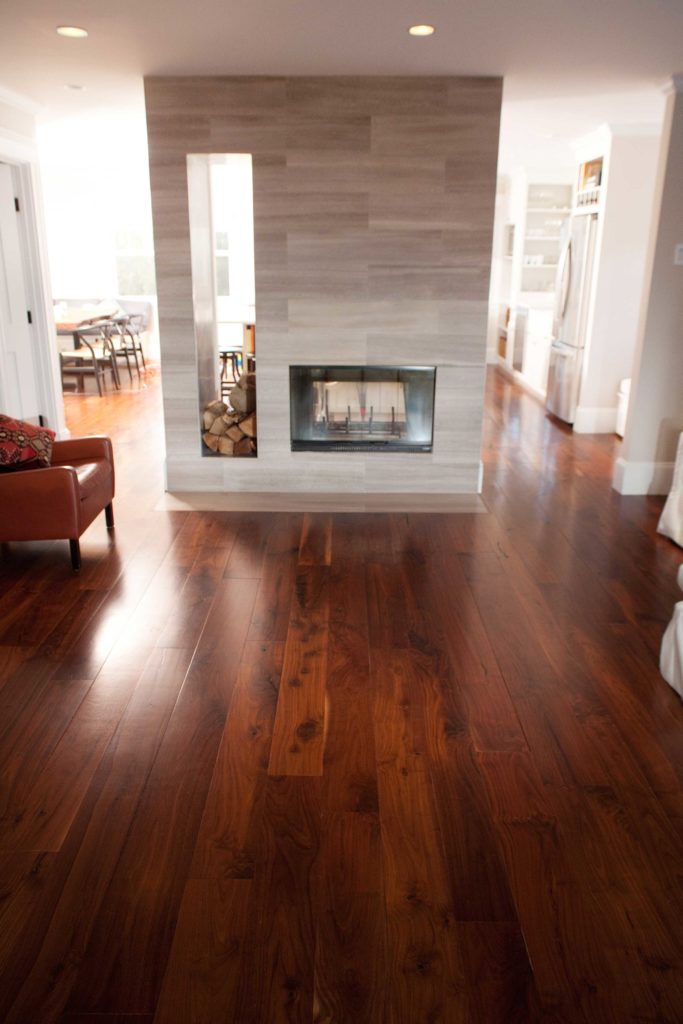 Reclaimed Walnut Flooring ~ Cambridge, Massachusetts Private Residence