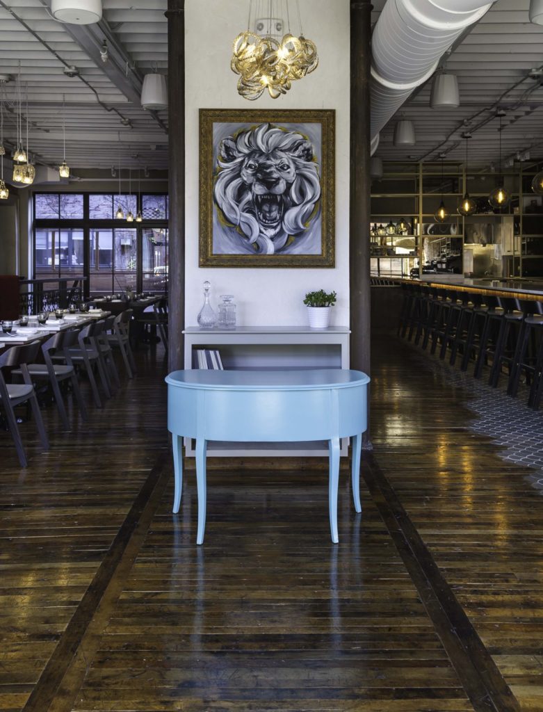 Reclaimed 'As Is' Factory Maple Flooring in SRV Boston Restaurant