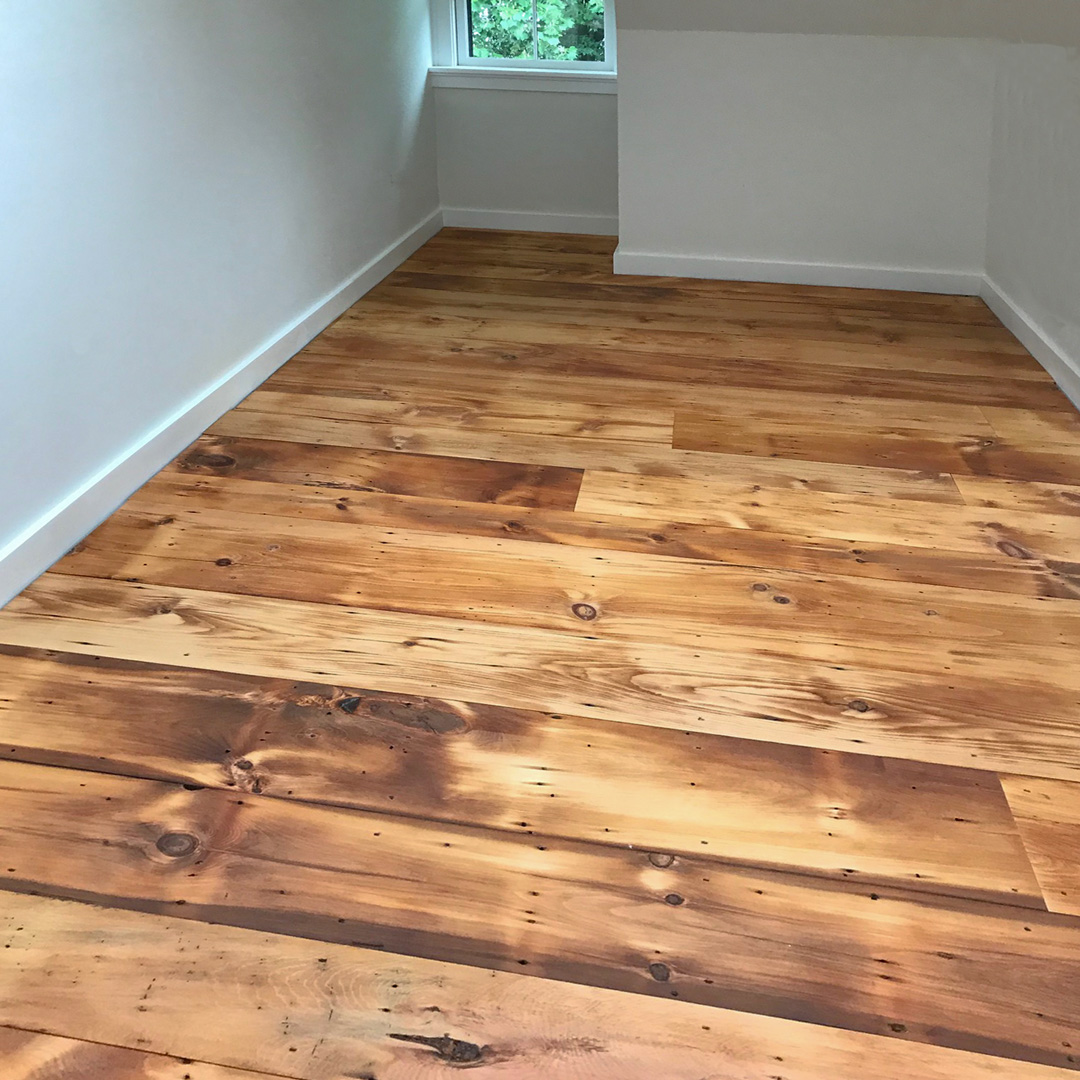 Reclaimed Rustic White Pine Flooring - Water Based Finish