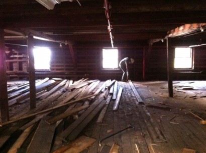 Salvaging Abbot Mill Flooring