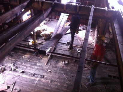 Salvaging Abbot Mill Joists