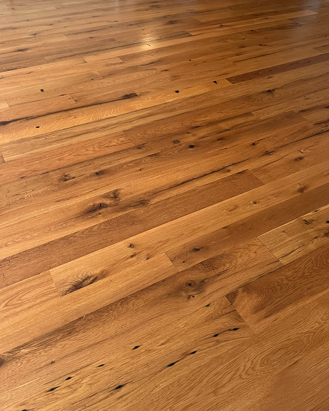 Reclaimed White Oak Flooring - Bona Oil Poly Finish