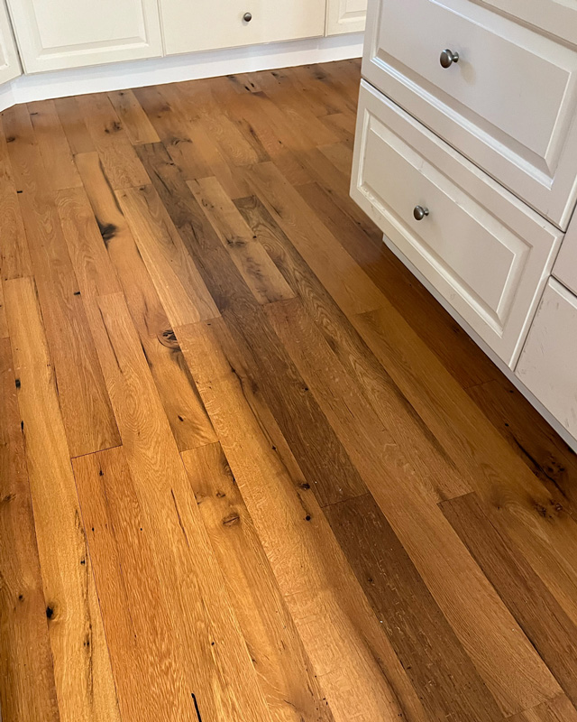 Reclaimed White Oak Flooring - Bona Oil Poly Finish