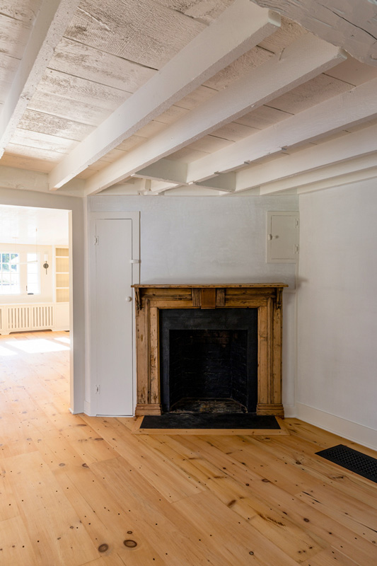 Reclaimed farmhouse bright-planed white pine flooring