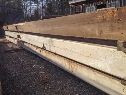 Reclaimed Heart Pine Beams from Pepperell Mills