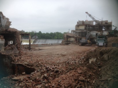 Texon Mill Building in South Hadley Massachusetts Undergoing Demolition