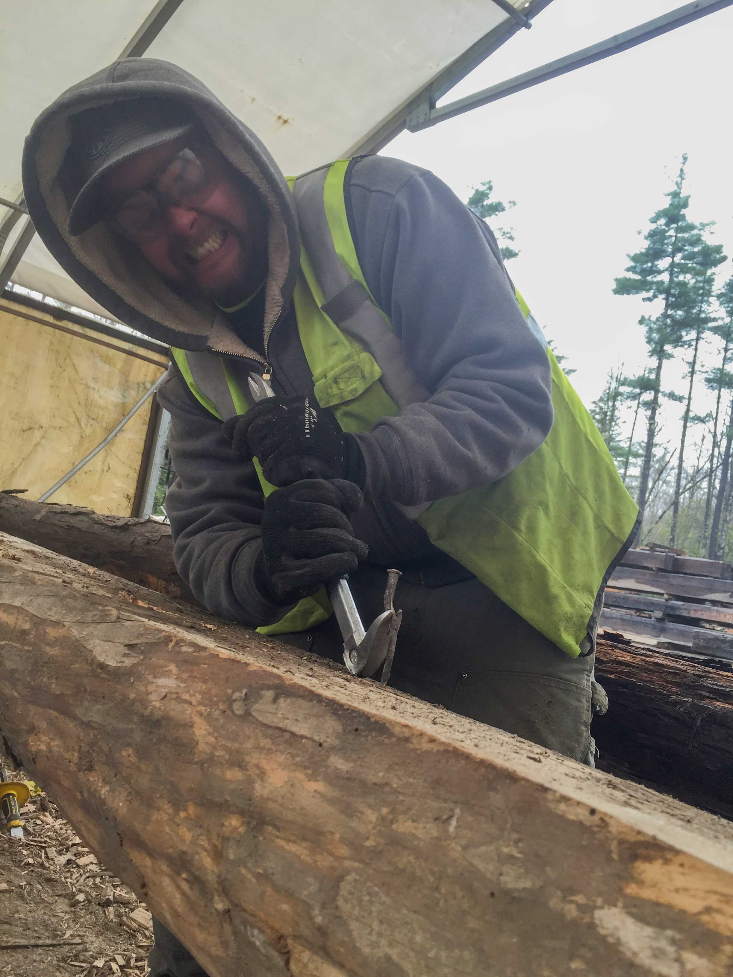 Longleaf Lumber Building A Reclaimed Hickory Staircase