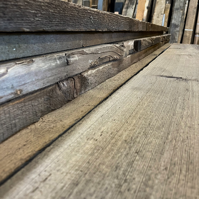 Reclaimed WireBrushed Hemlock Decking Longleaf Lumber