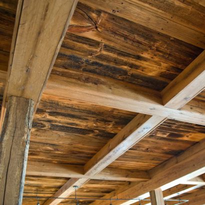 Reclaimed Hemlock Skip-Planed Paneling