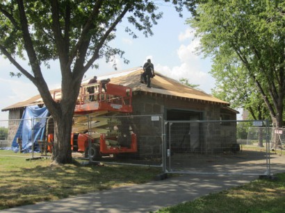 Magazine Beach Powder House Roof Repair