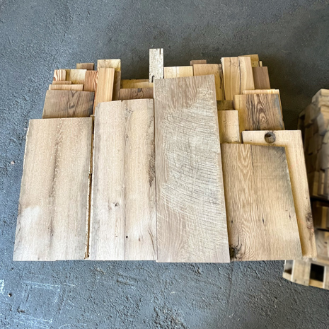 Mixed Reclaimed Hardwood Species Short Length Boards