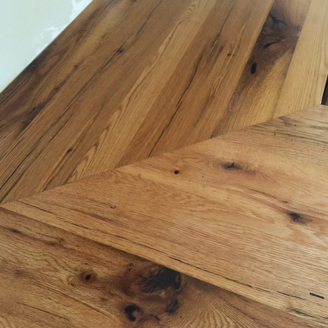 Reclaimed Red Oak Counter in Private Home