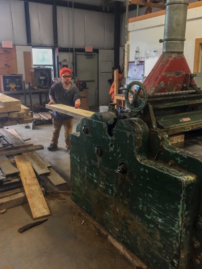 Milling Reclaimed HIckory for Treads