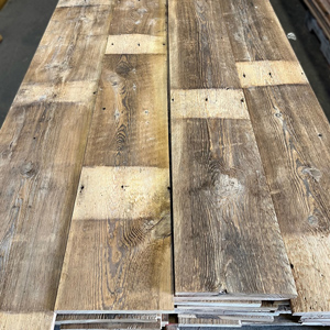 Reclaimed Hard Pine Wire-Brushed Lumber
