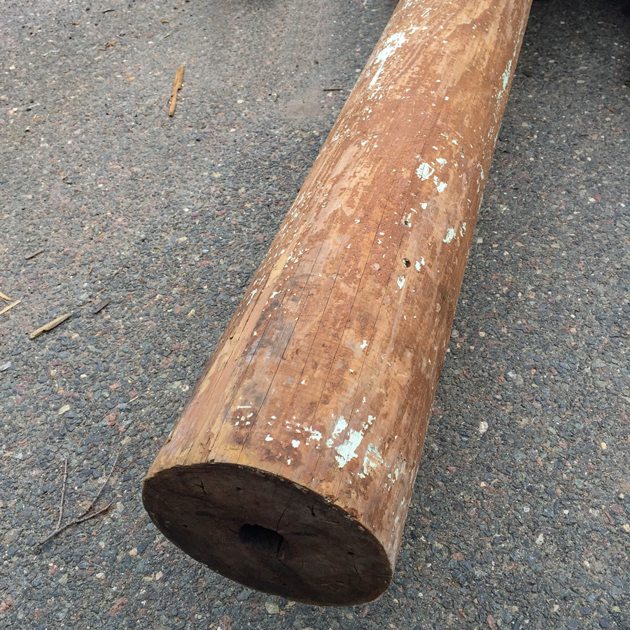 Salvaged Maine Mill Heart Pine Column