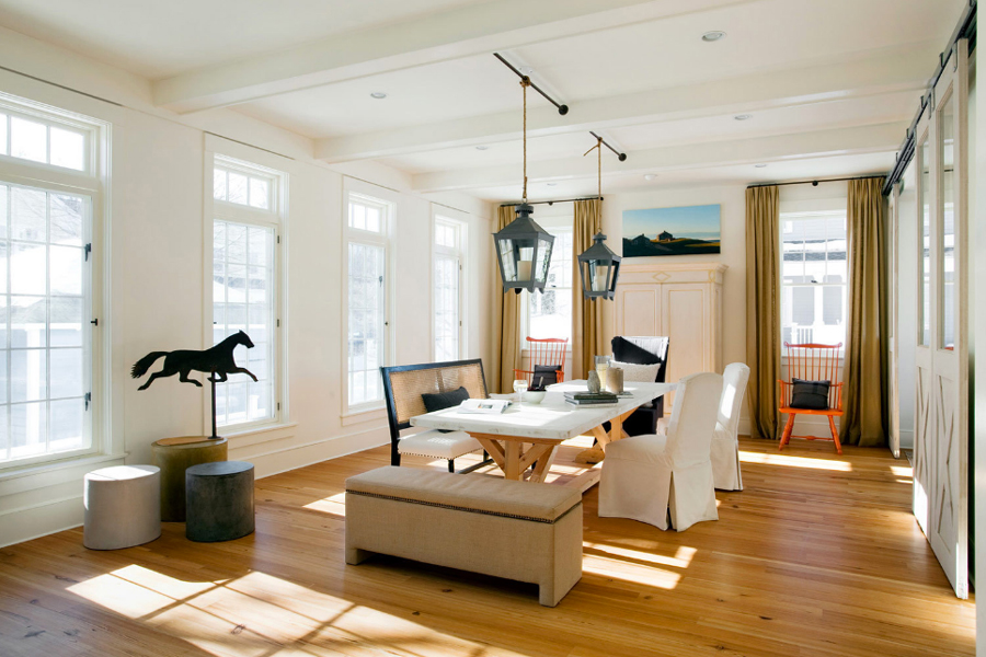 #2 Quartersawn Reclaimed Heart Pine Flooring ~ Private Residence, Concord, Massachusetts