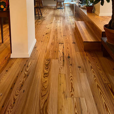 Reclaimed Heart Pine Flooring - Oily Grade
