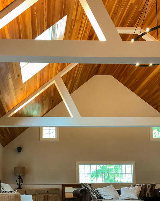 Reclaimed Heart Pine Ceiling Paneling