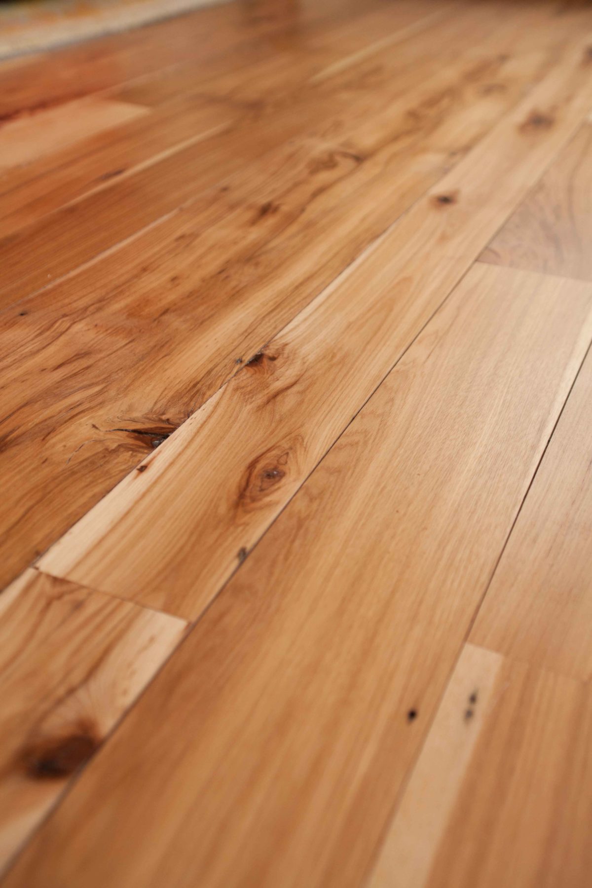 Reclaimed Hickory Wood Flooring ~ Weston, Massachusetts Private Residence