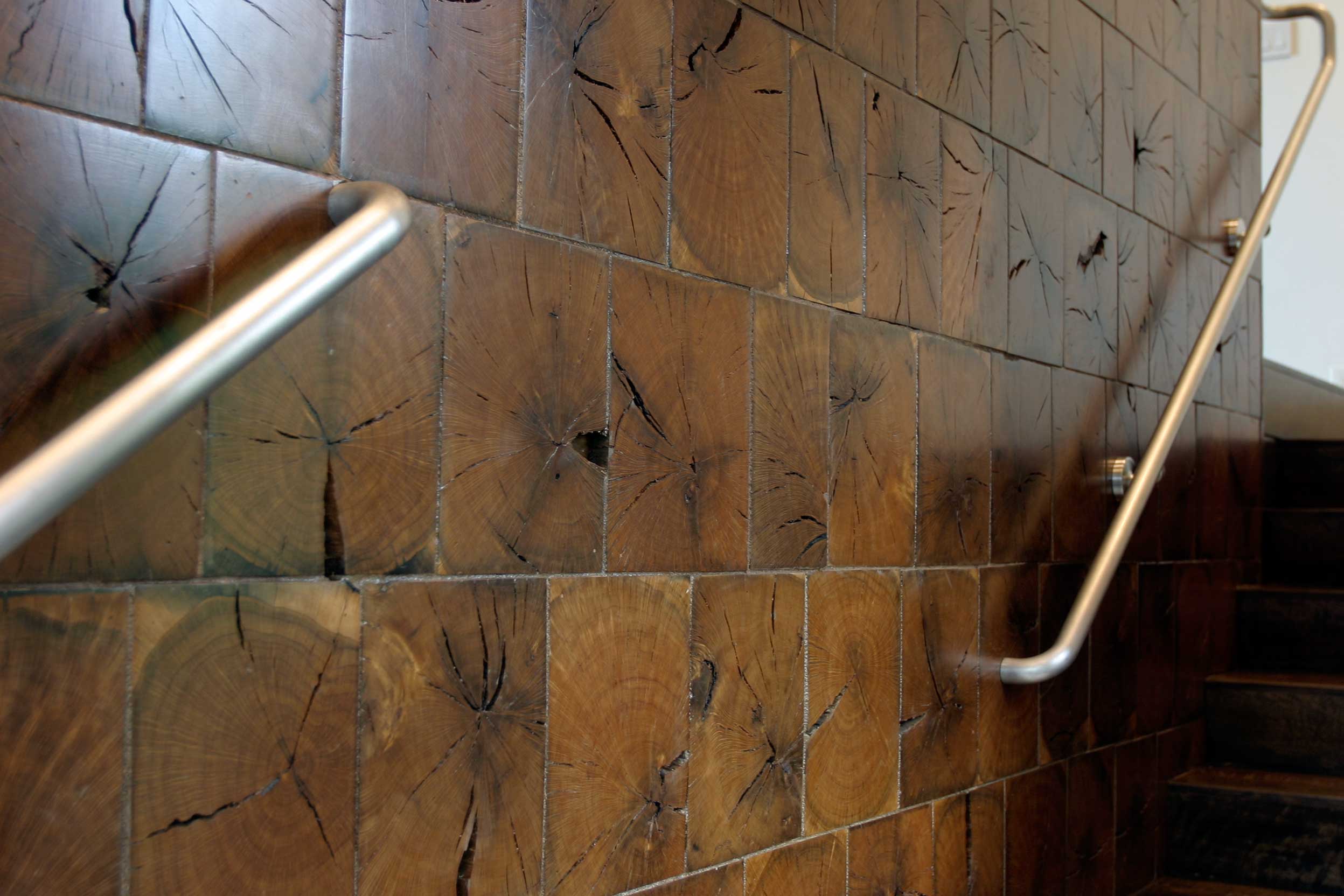 Reclaimed Wood Tiles For Walls Tile Design Ideas Wood Tile Bathroom Reclaimed Live Oak End Grain Wall Paneling
