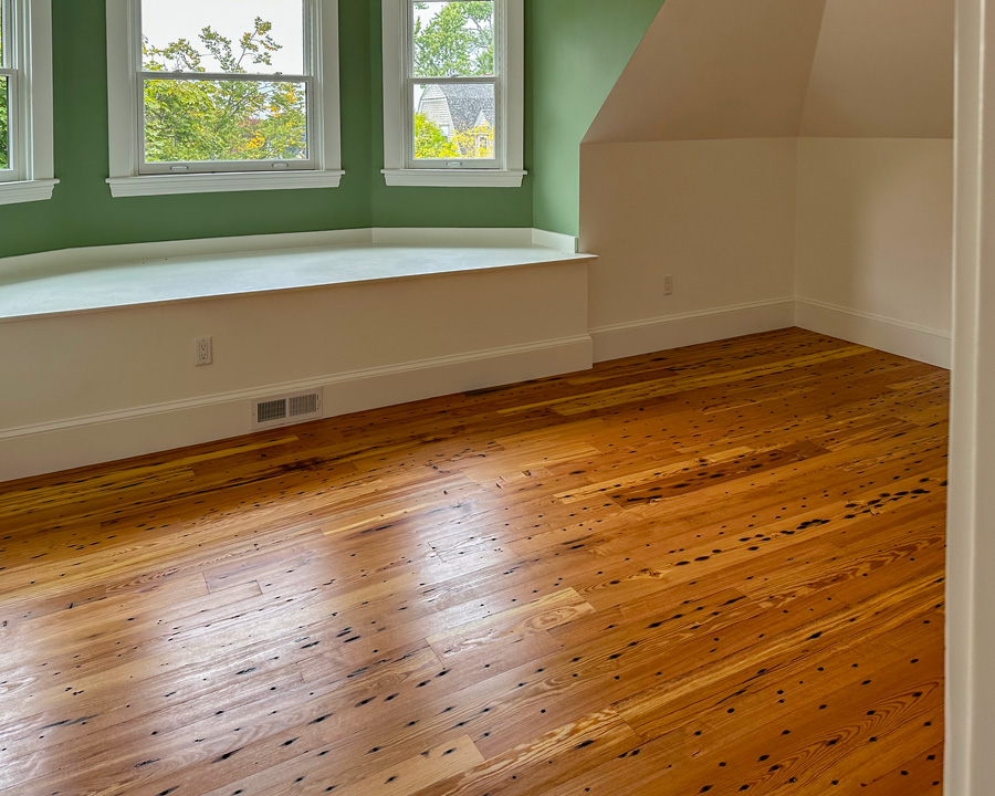 Naily Grade Reclaimed Heart Pine Flooring