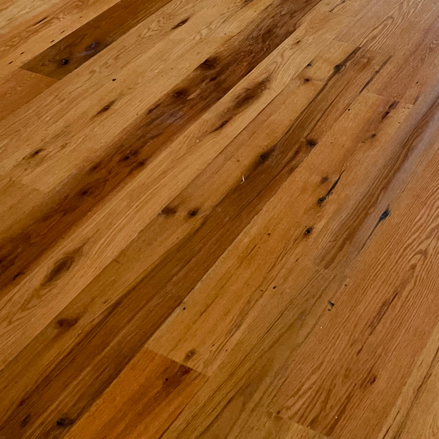 Reclaimed Red Oak Flooring In Private Home