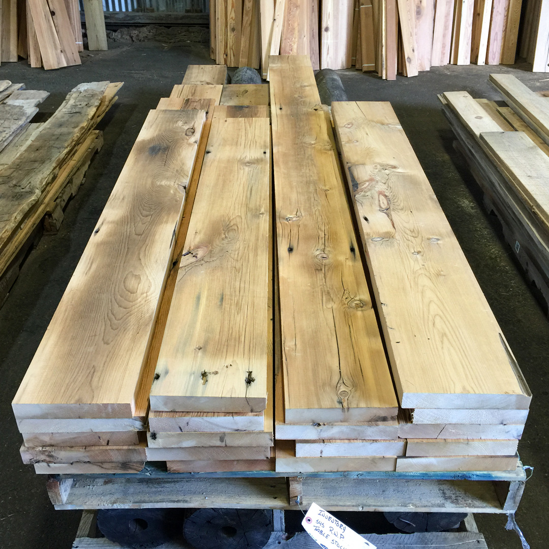 Reclaimed Rustic White Pine Table Stock