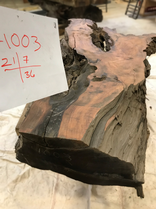 Salvaged Redwood Base Number 1003