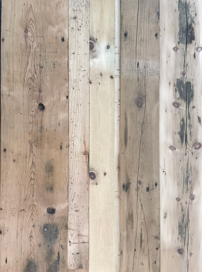 Longleaf Lumber Bright Milled Half Inch Reclaimed White Pine Boards