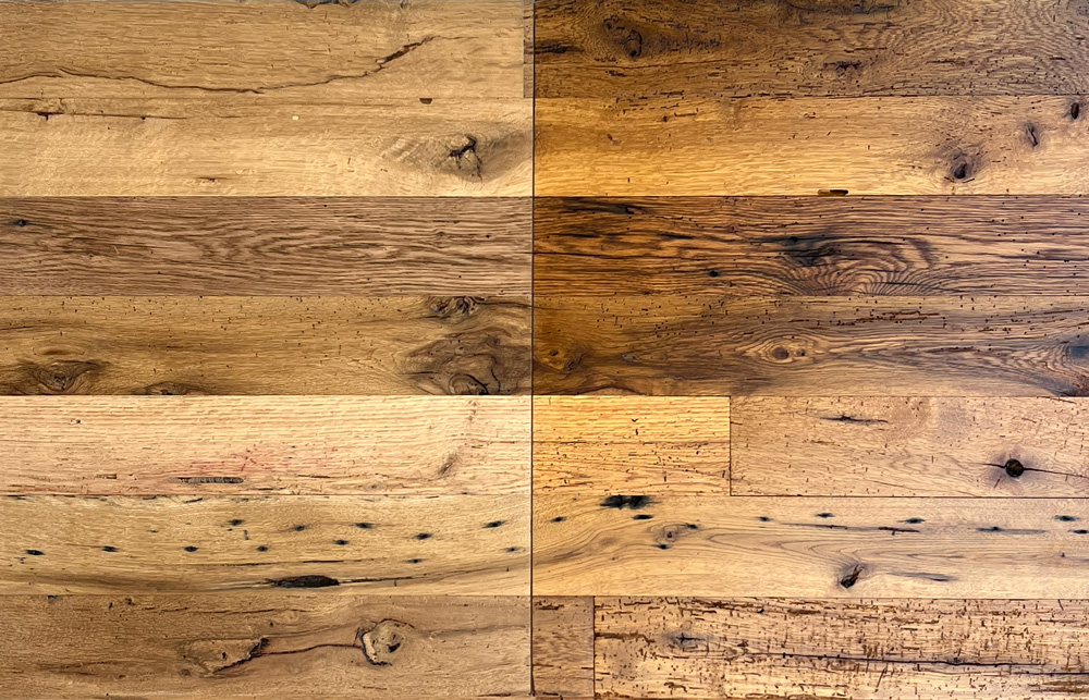 Rustic Oak Reclaimed Wood Paneling.
