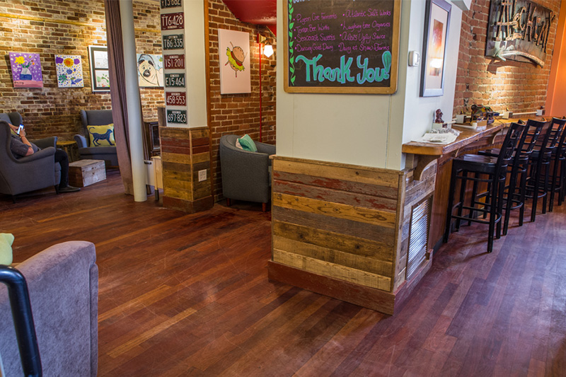 Salvaged Barn Board and Reclaimed Oak and Pine, Gloucester, MA Restaurant