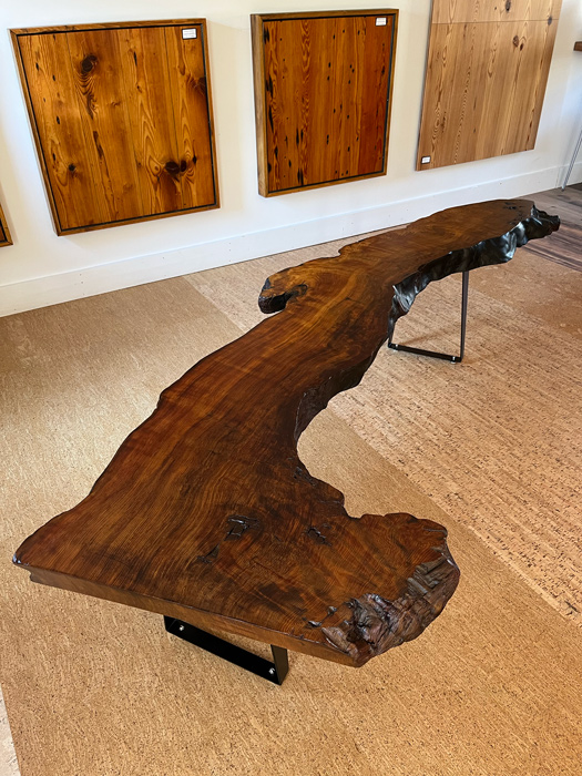 Salvaged Redwood Finished Surface Bench or Table