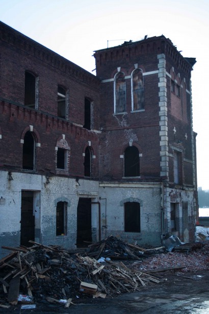 Texon Mill Building in South Hadley Massachusetts Undergoing Demolition