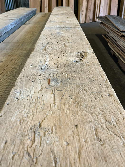 Reclaimed Wire-Brushed White Pine Lumber